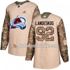 Colorado Avalanche Hockeydrakt Gabriel Landeskog 92 2017-2018 Camo Veterans Day Practice Adidas Authentic - Herre
